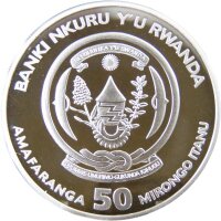 Ruanda 2017 Nilpferd 1 Oz Silber PP*