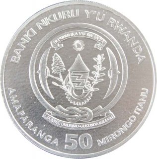 Ruanda 2017 Nilpferd 1 Oz Silber*
