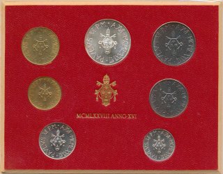 Vatikan KMS 1978 Paul VI verpackt in M�nzkarte Silber*