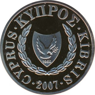 Zypern 1 Pfund 2007 PP 50 Jahre Römische Verträge*
