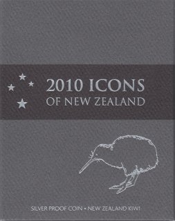 Neuseeland 1 Dollar 2010 PP Kiwi eine Feinunze Silber im Etui*