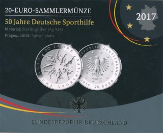 Deutschland 2017 - 20 Euro - Sporthilfe PL*
