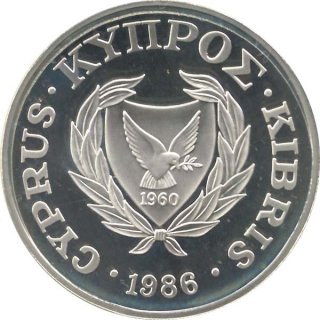 Zypern 1986 - Mufflon 1 Pfund - Silber*