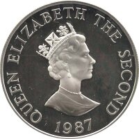 Bailiwick of Jersey 1987 - Tauben 2 Pounds - Silber*