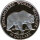 Cook Islands 1990 - Grizzly B&auml;r 50 Dollars - Silber*