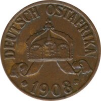 Deutsch-Ostafrika 1 Heller 1908 J*