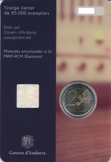 Andorra 2 Euro - 2016 Rundfunk in CoinCard*