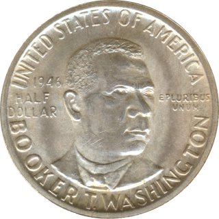 USA Half Dollar 1946 Booker T. Washington Silber*