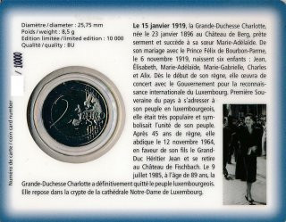 Luxemburg 2 Euro 2009 Grossherzogin Charlotte in Karte*
