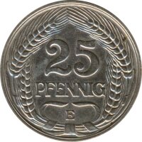 Deutsches Reich 25 Pfennig 1910 E Nickel*