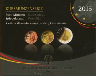 BRD KMS 2015 G PL verpackt im Folder*