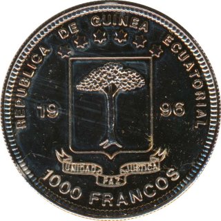 Äquatorialguinea 1000 Francos 1996 100 Jahre moderne Olympiade*