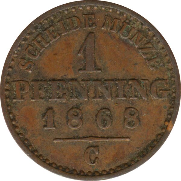Preussen 1 Pfennig 1868 C Wilhelm I*