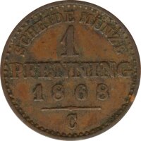 Preussen 1 Pfennig 1868 C Wilhelm I*