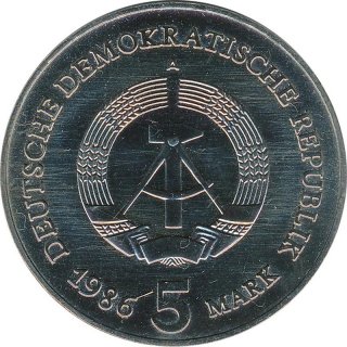 DDR 5 Mark 1986 A Brandenburger Tor in Berlin*
