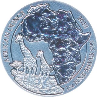 Ruanda 2018 Giraffe 1 Oz Silber*