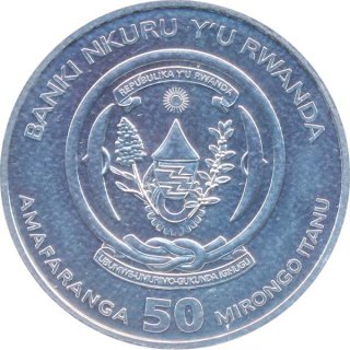 Ruanda 2018 Giraffe 1 Oz Silber*