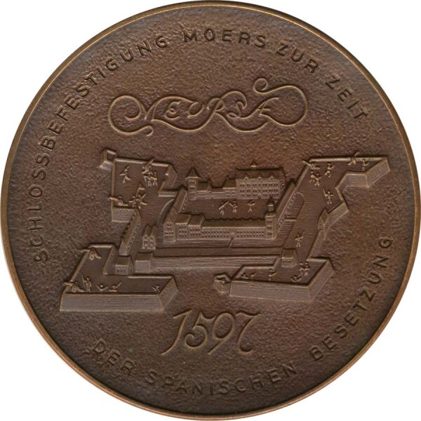 Medaille 1983 Schlossbefestigung Moers aus der spanischen Besetzung 1597