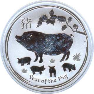 Australien Lunar 2 - 2019 Jahr des Schweins 1 Oz Silber*