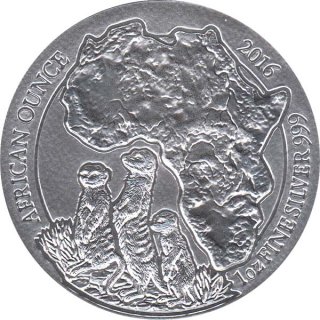 Ruanda 2016 Erdmnnchen 1 Oz Silber