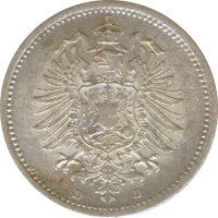 Deutsches Reich 20 Pfennig 1876 D Silber*