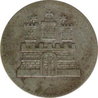 Hamburg Sechsling 1855 Stadtwappen Silber*