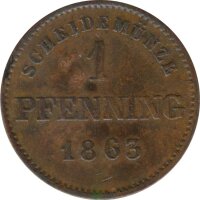 Bayern 1 Pfennig 1863 Maximillian II*