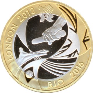 Grobritannien 2 Pounds 2012 PP Olympische bergabe Silber*