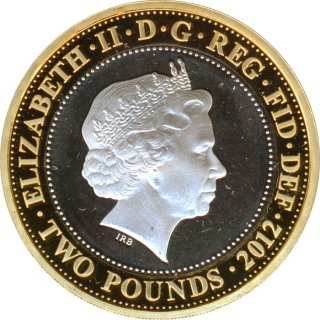 Grobritannien 2 Pounds 2012 PP Olympische bergabe Silber*