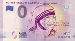 0 Euro Souvenir Schein 2019 - Malta - Mutter Theresa*
