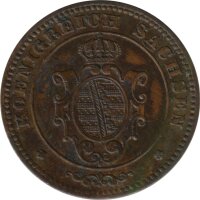 Sachsen 1 Pfennig 1863 B Johann*