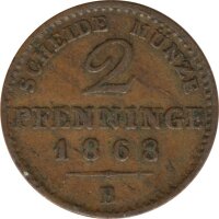 Preussen 2 Pfennig 1868 B Wilhelm I*