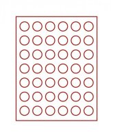 Lindner M&uuml;nzbox 2705 - rund - Rauchglas / dunkelrote...