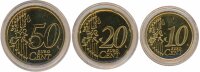 Finnland Set aus 3 M&uuml;nzen (50, 20 & 10 Cent) 2002 PP aus Satz*