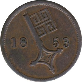 Bremen 2 1/2 Schwaren 1853 Stadtwappen*