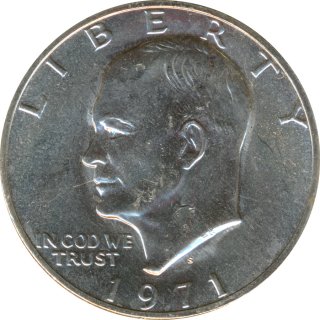 USA 1971 S - 1 Dollar - Dwight D. Eisenhower Silber*