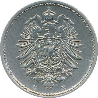 Kaiserreich J.003 1888 E Kleinmünze 5 Pfennig*