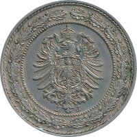 Kaiserreich J.006 1887 J Kleinm&uuml;nze 20 Pfennig*