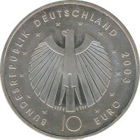BRD 10 Euro 2003 J FIFA Fussball-WM 2006 Silber*