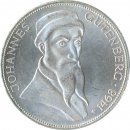 BRD 5 DM 1968 G Johannes Gutenberg Silber*