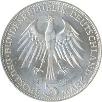 BRD 5 DM 1968 G Johannes Gutenberg Silber*