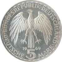 BRD 5 DM 1969 F Gerhard Mercator Silber*