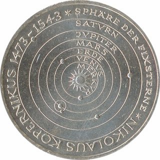BRD 5 DM 1973 J Nikolaus Kopernikus Silber*