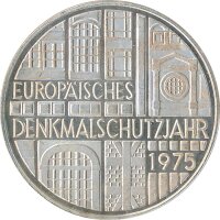 BRD 5 DM 1975 F Europ&auml;isches Denkmalschutzjahr Silber*
