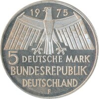 BRD 5 DM 1975 F Europ&auml;isches Denkmalschutzjahr Silber*