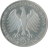 BRD 5 DM 1977 J Carl Friedrich Gauss Silber*