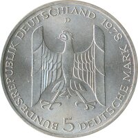 BRD 5 DM 1978 D Gustav Stresemann Silber*