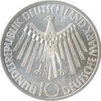 BRD 10 DM 1972 F Olympische Spiele J. 401a Silber*