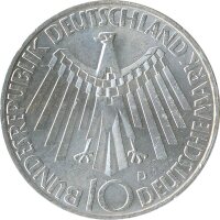 BRD 10 DM 1972 D Olympische Spiele J. 401b Silber*