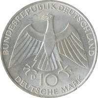 BRD 10 DM 1972 D Olympische Spiele J. 402 Silber*